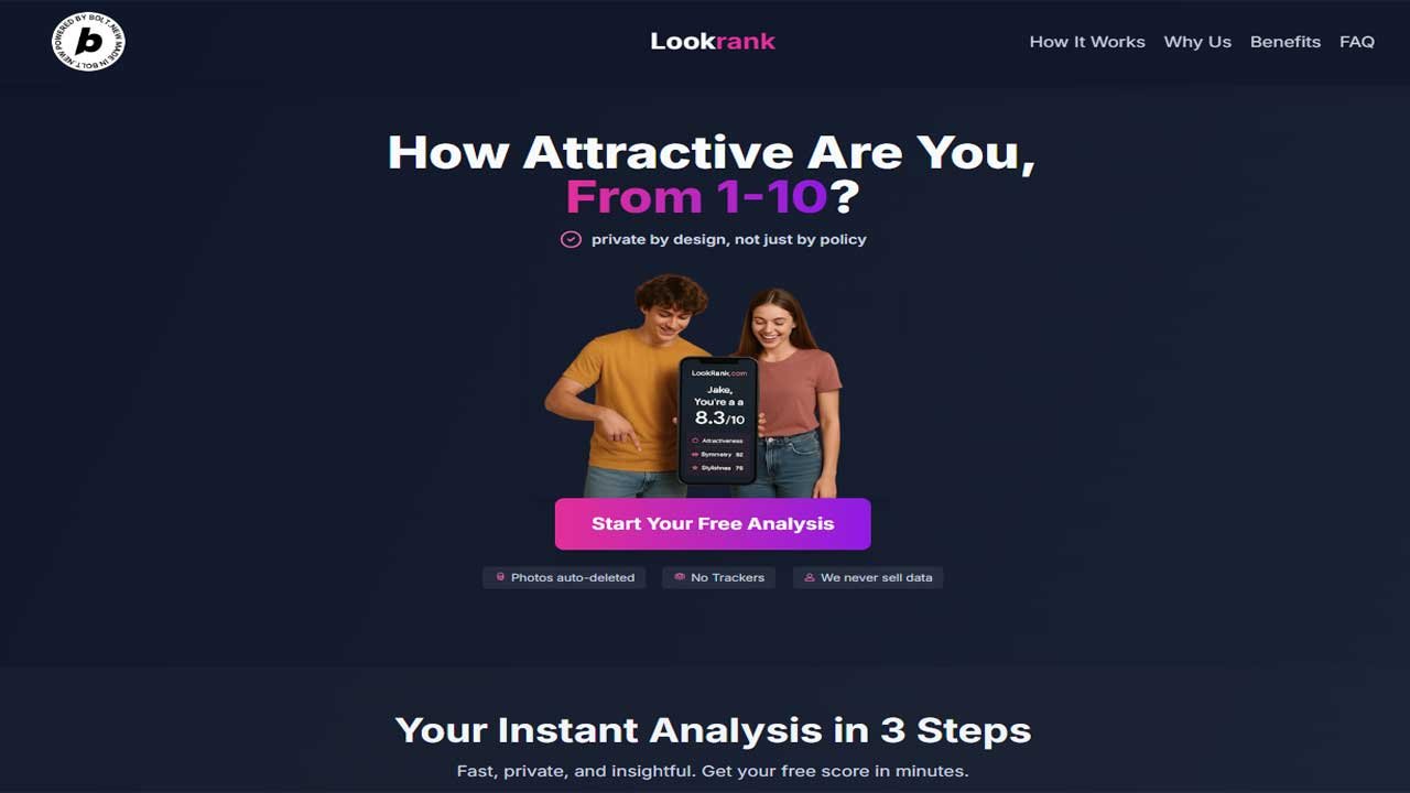 AI Attractiveness Score: Discover Your 1–10 Beauty Rating with Lookrank